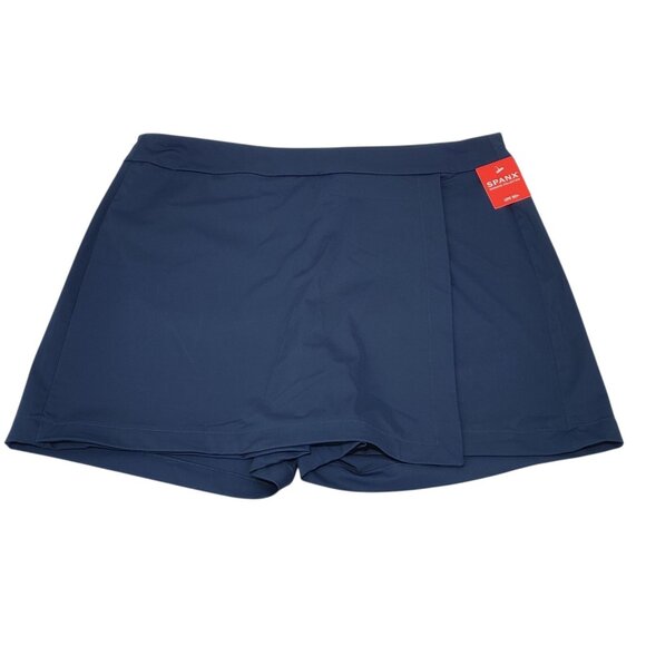 Spanx Sunshine 6" Pull On Skort UPF 50+ Midnight Navy Blue Women's Size L - Picture 2 of 16